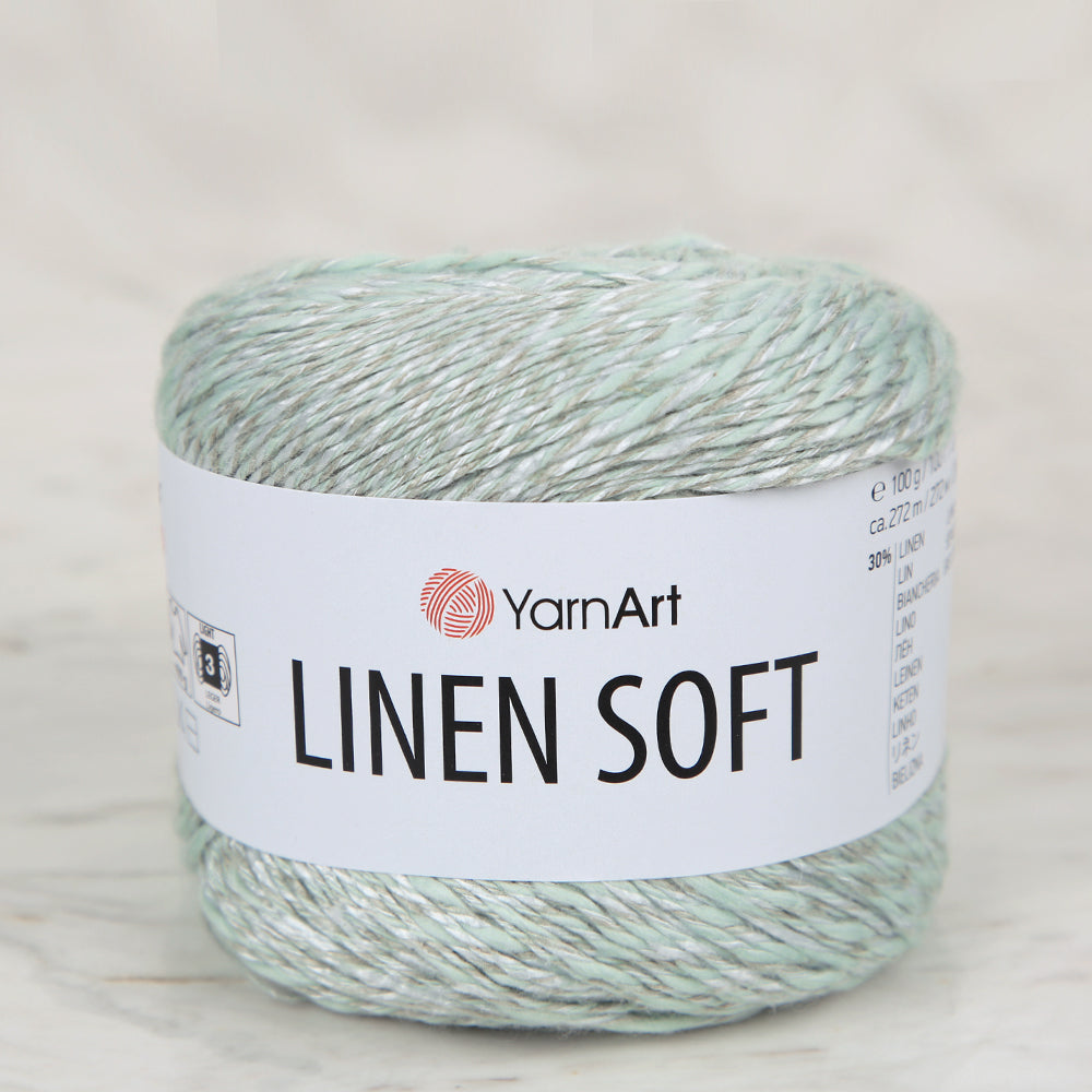 YarnArt Linen Soft Yeşil El Örgü İpi - 7312